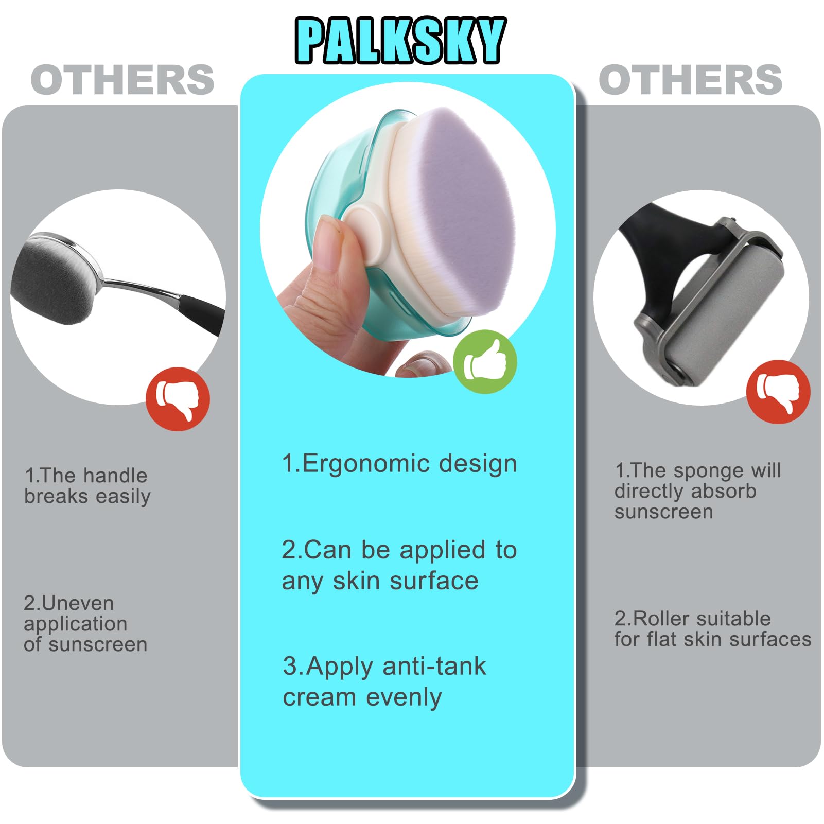 Palksky soft polyester bristles gentler on children's skin