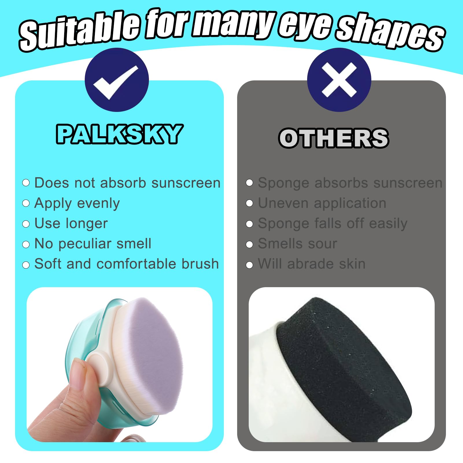 Palksky sunscreen powder brush delivers light, even application