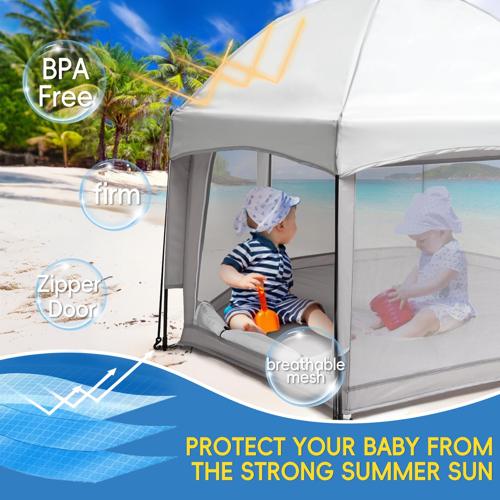 Palopalo pop-up setup is lightning-fast for effortless packing on family trips.