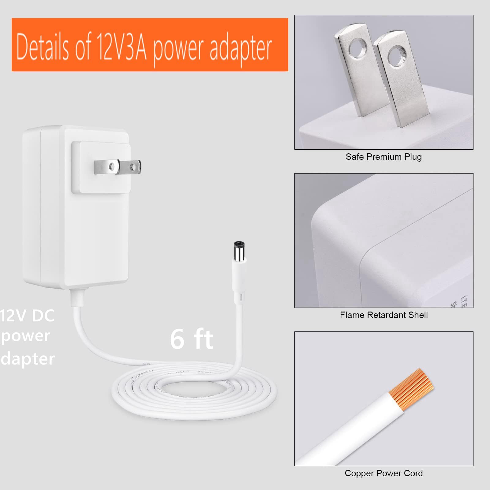 Palrey RockaRoo 6ft power cord enables uninterrupted swinging.