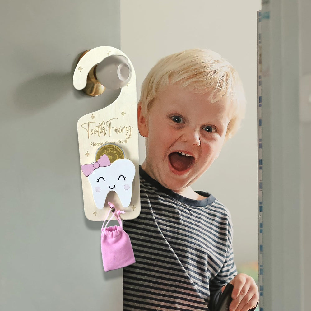 PAMBO child gift set with tooth fairy theme, pink finish for a charming present.