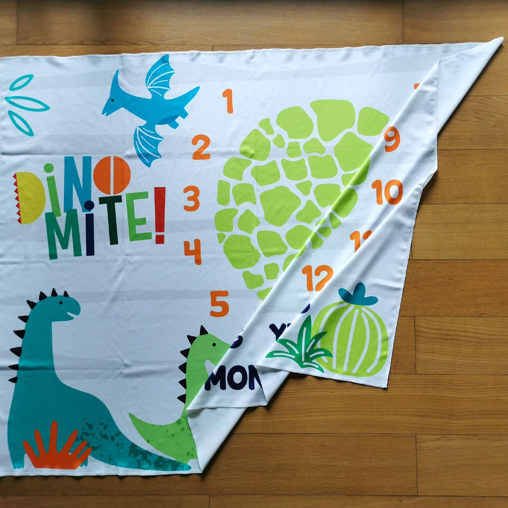 PAMBO dinosaur-month-blanket-frame-included highlights frame-ready keepsakes.