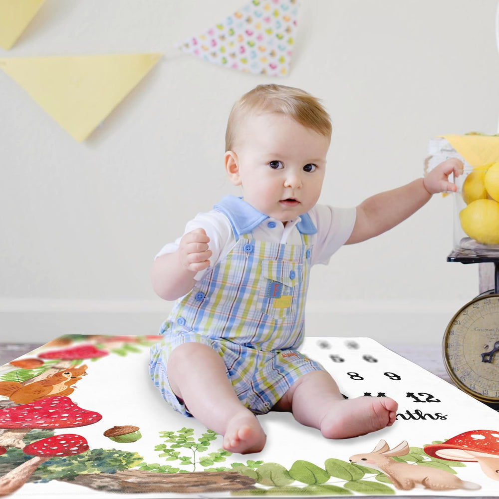 PAMBO mushroom baby blanket beach-use backdrop for sunny family moments.