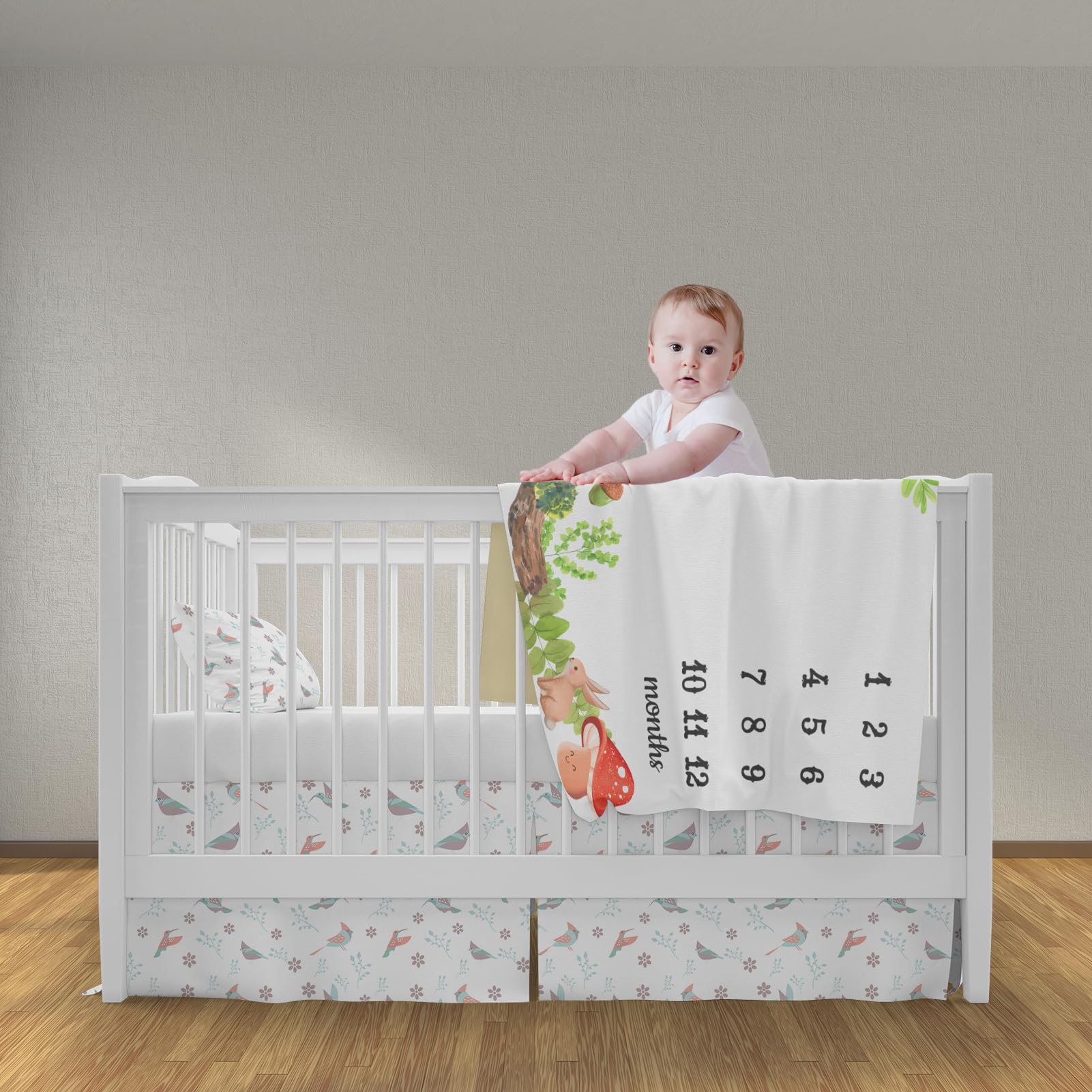 PAMBO mushroom baby blanket breathable material for everyday use.