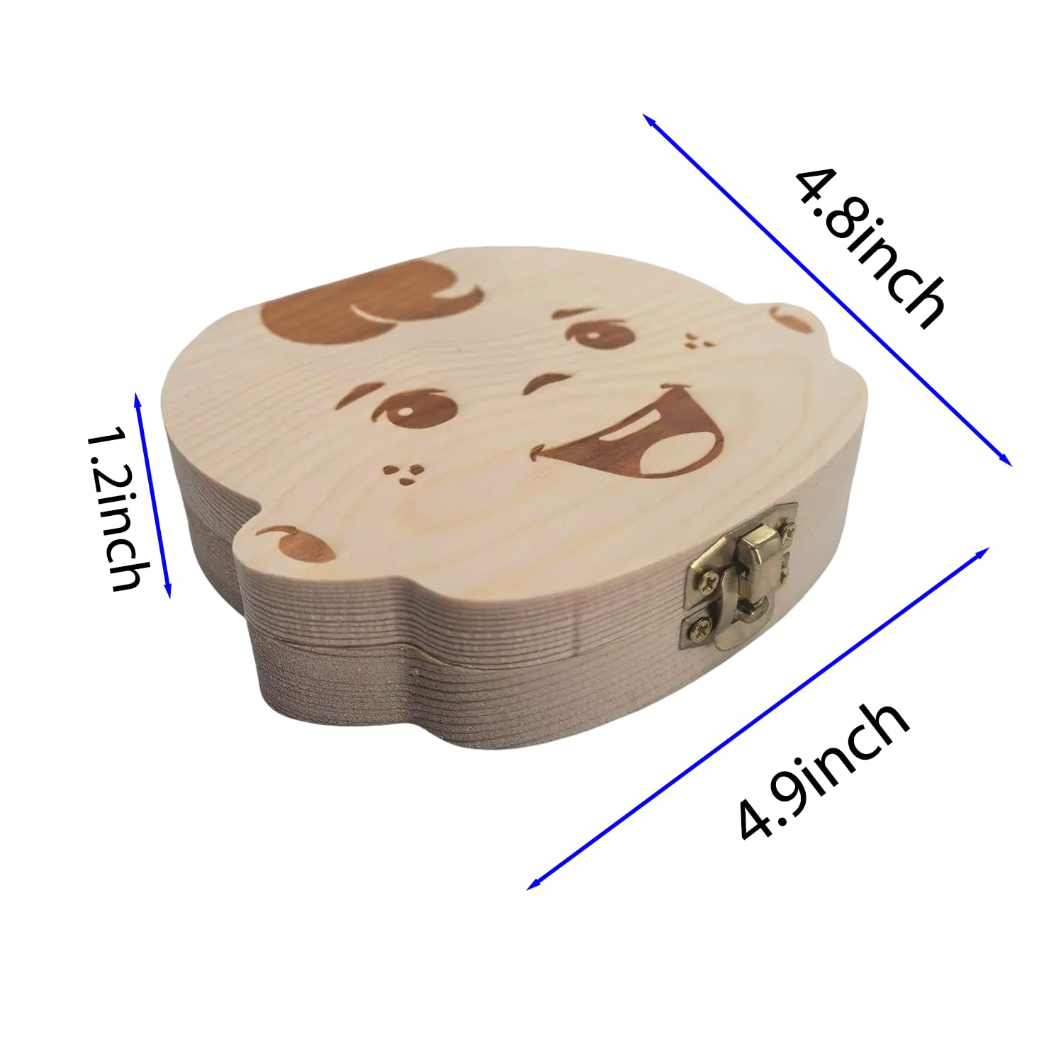 PAMBO Tooth Fairy Box wood-grain detail emphasizes premium pine craftsmanship.