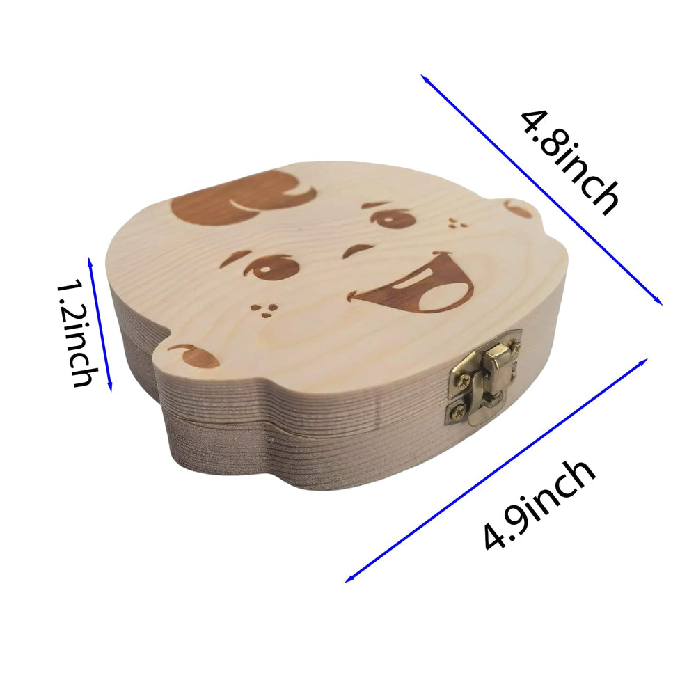 PAMBO Tooth Fairy Box wood-grain detail emphasizes premium pine craftsmanship.