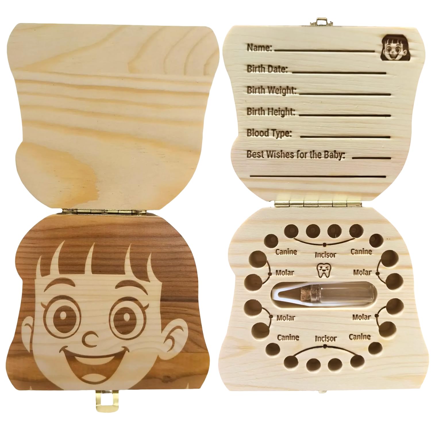 PAMBO keepsake box writing area for baby details and notes