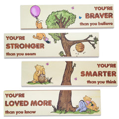 PAMBO Winnie Bear panel climbing tree scene inspires curiosity in a nursery