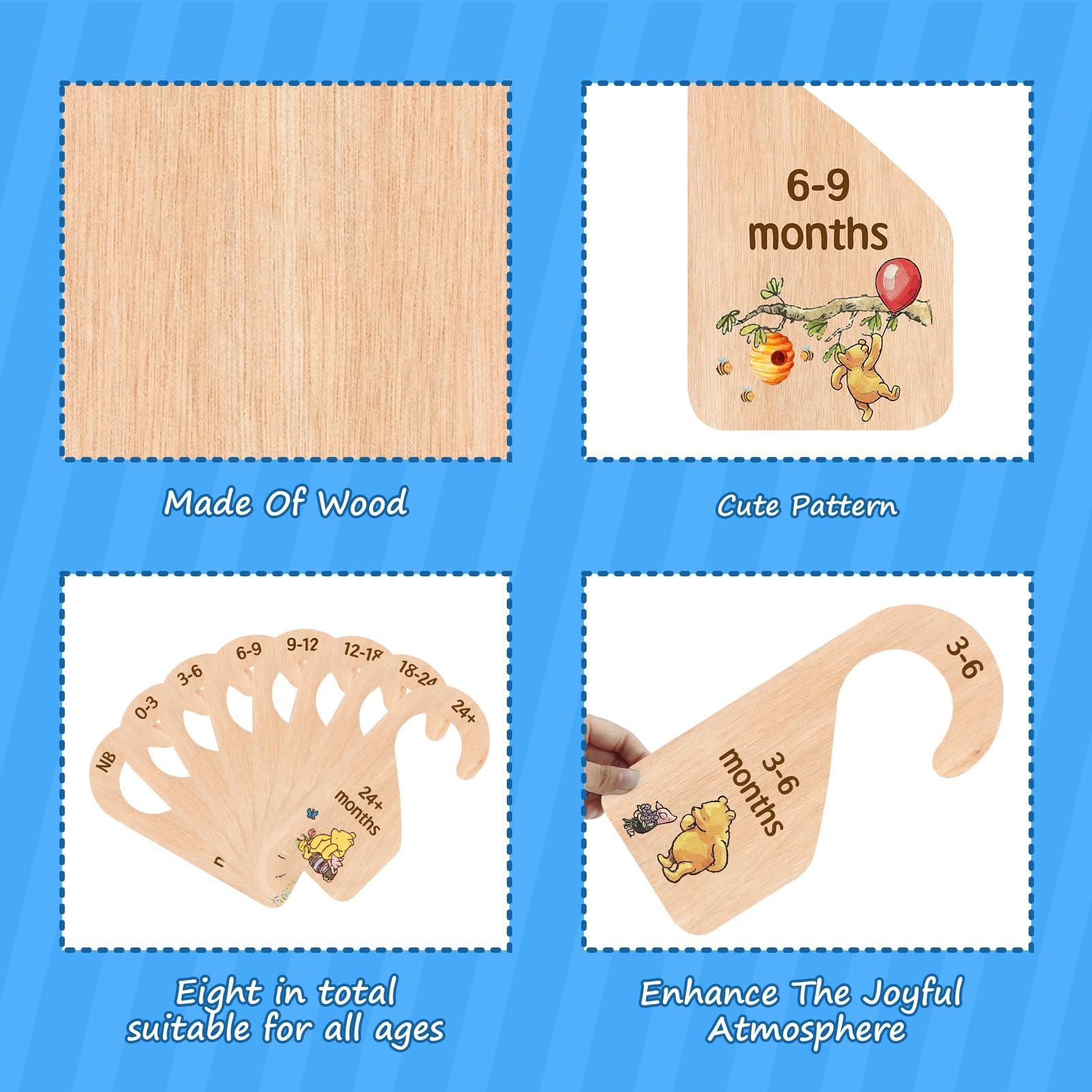 PAMBO Winnie Bear vibrant color printing adds playful nursery decor.