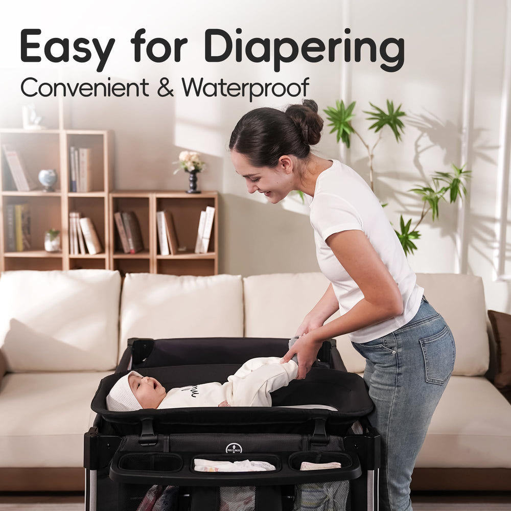 Pamo Babe 4in1 playard-folded-compact shows portable setup for travel or small spaces.