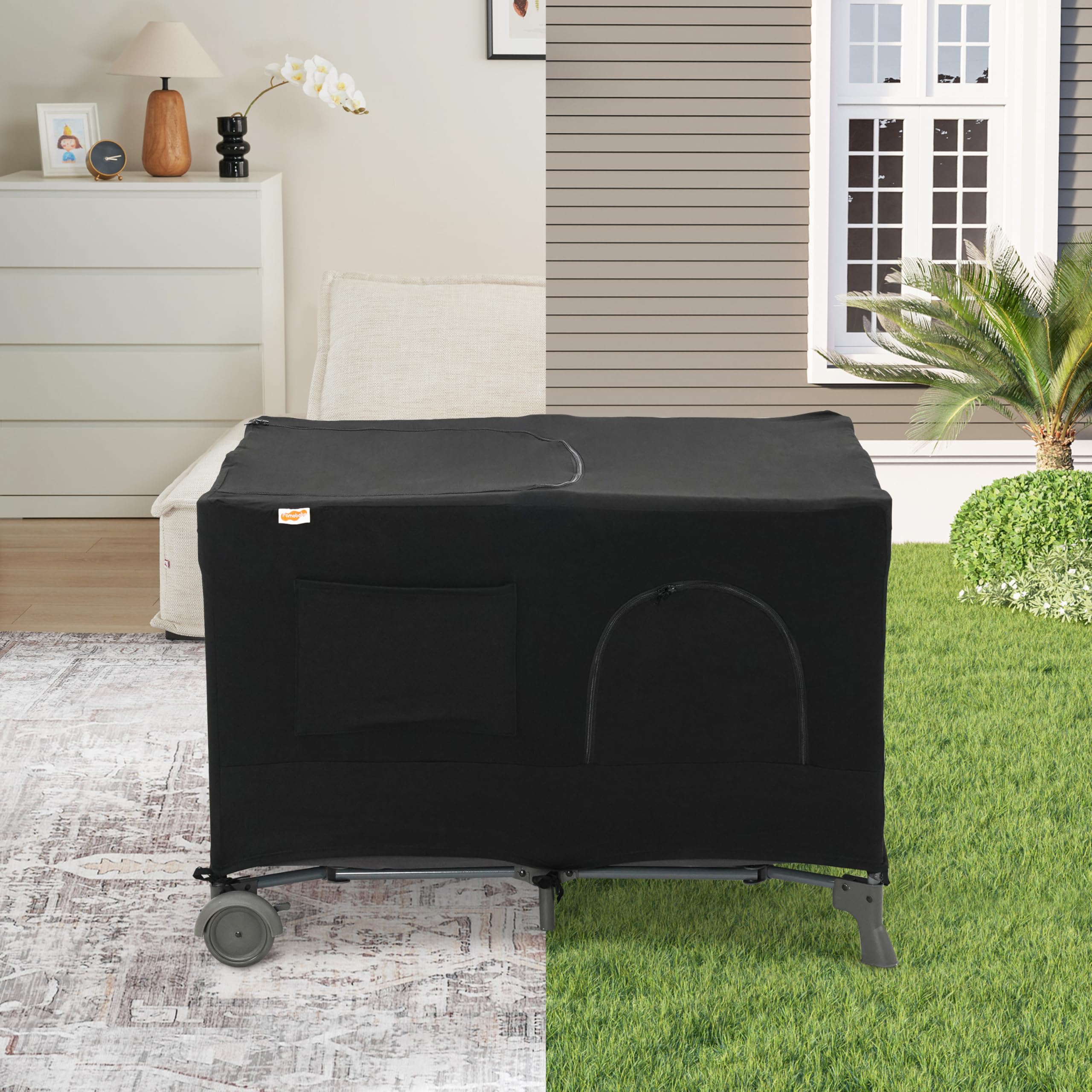 Pamo Babe indoor-outdoor-use showing versatile sleep space