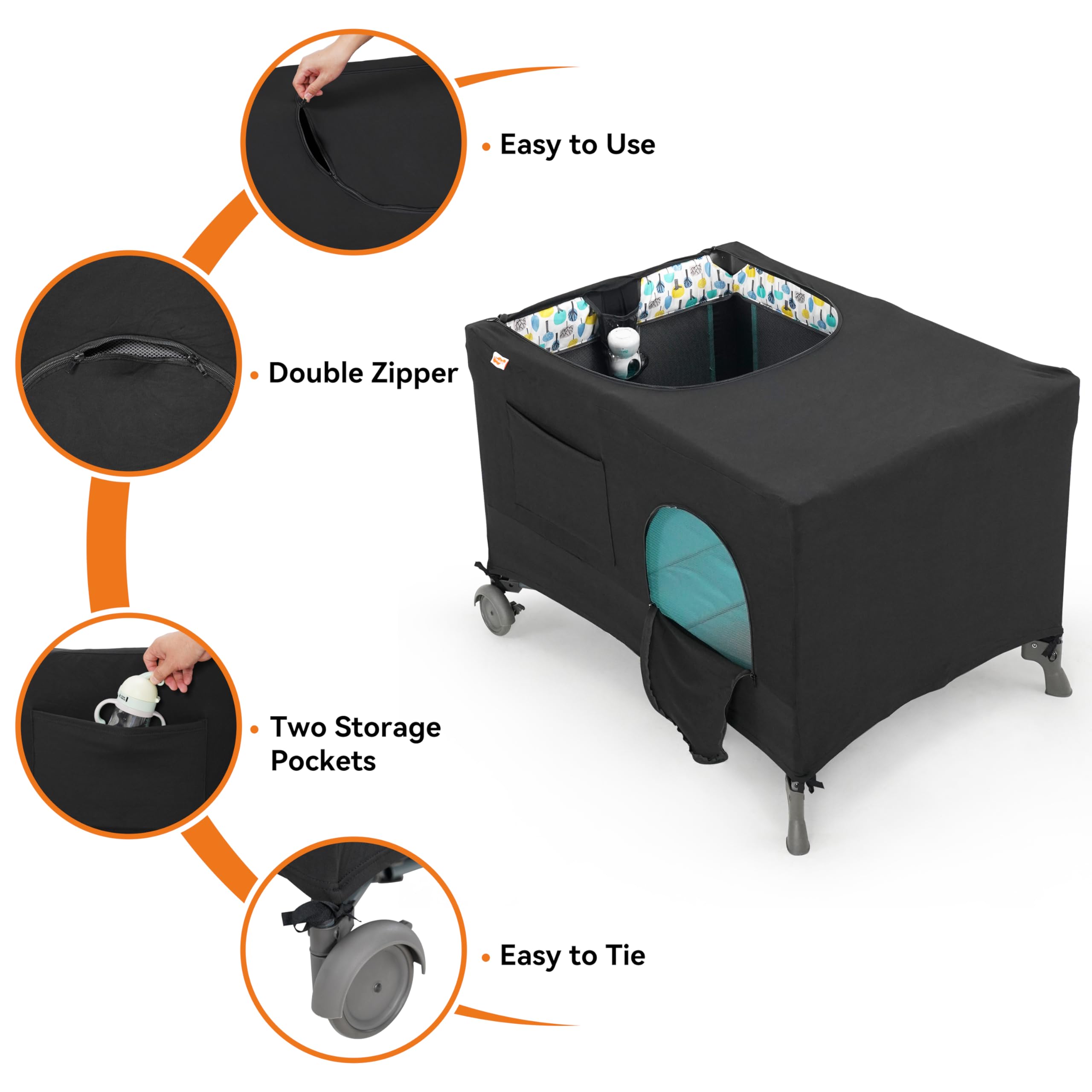 Pamo Babe compatibility with standard rectangular playards ensures easy prep