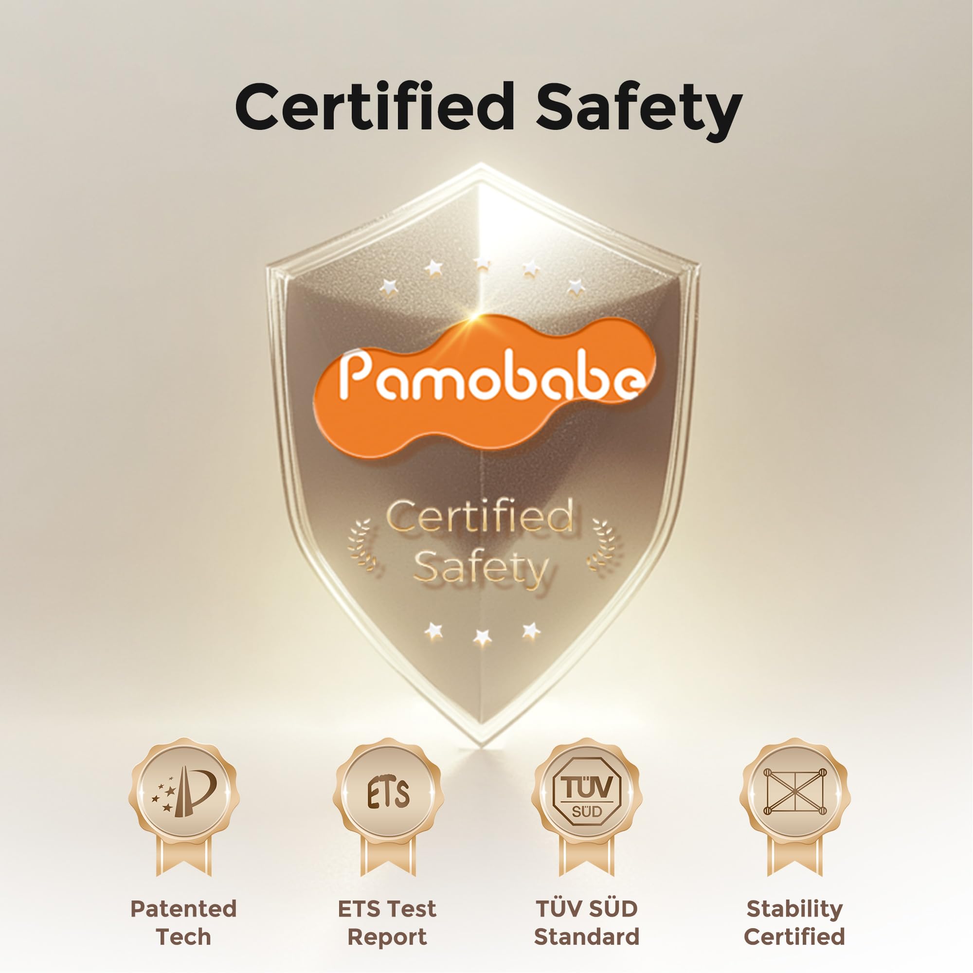 Pamo Babe mattress pad adds comfortable, safe resting surface.
