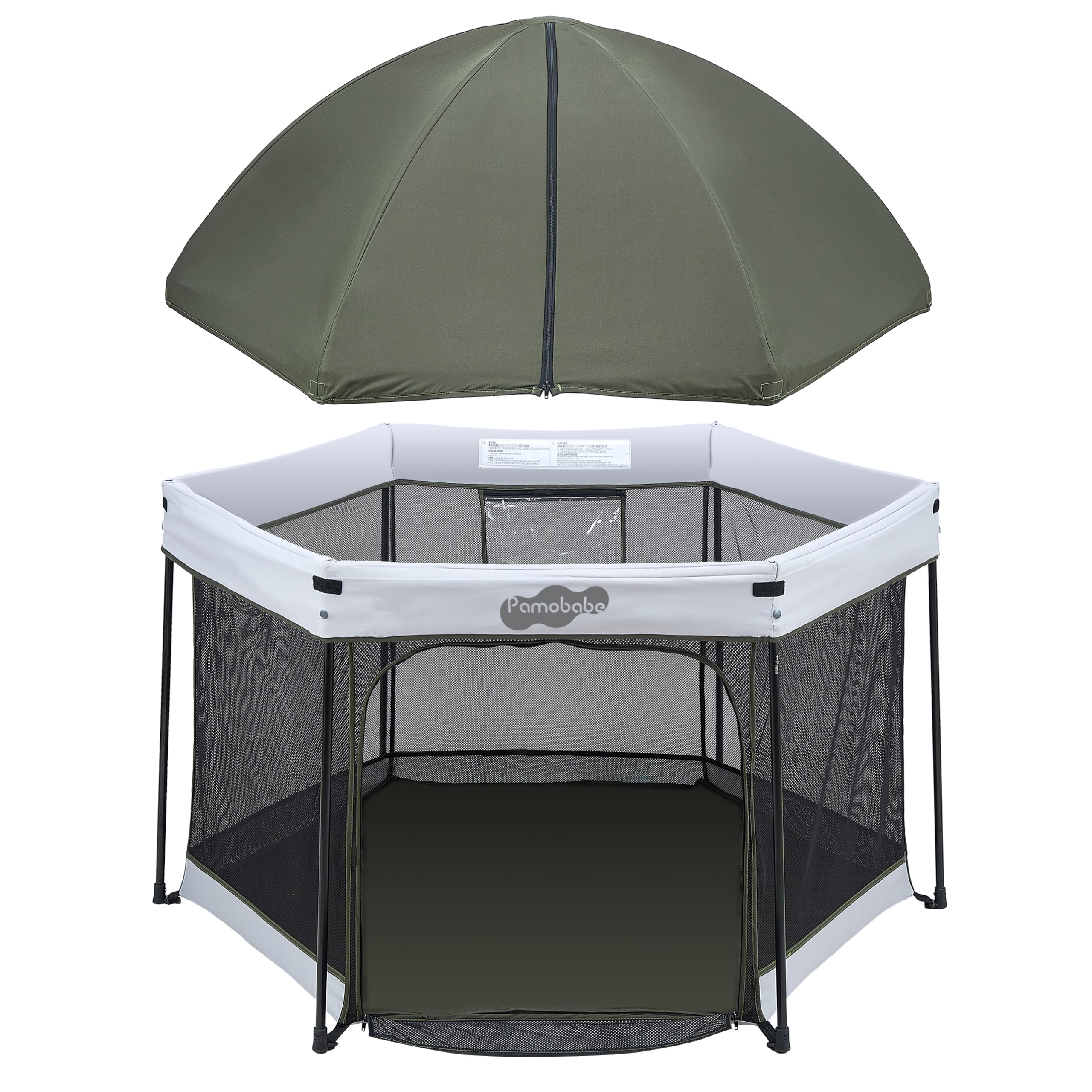 Pamo Babe playpen setup shows quick assembly for indoor play sessions.
