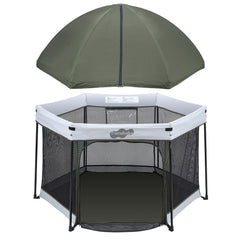 Pamo Babe playpen setup shows quick assembly for indoor play sessions.