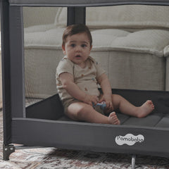 Pamo Babe portable playpen bassinet attachment for quick use