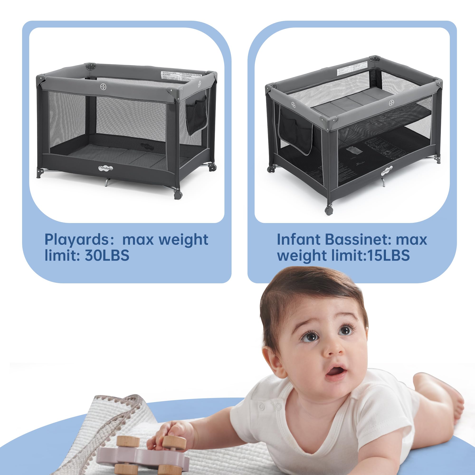 Pamo Babe easy-assembly frame saves setup time
