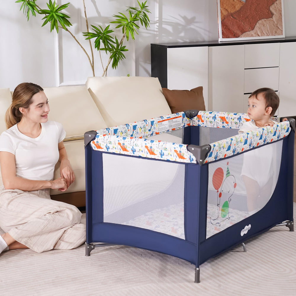Pamo Babe blue mesh-walls provide ventilation and visibility.