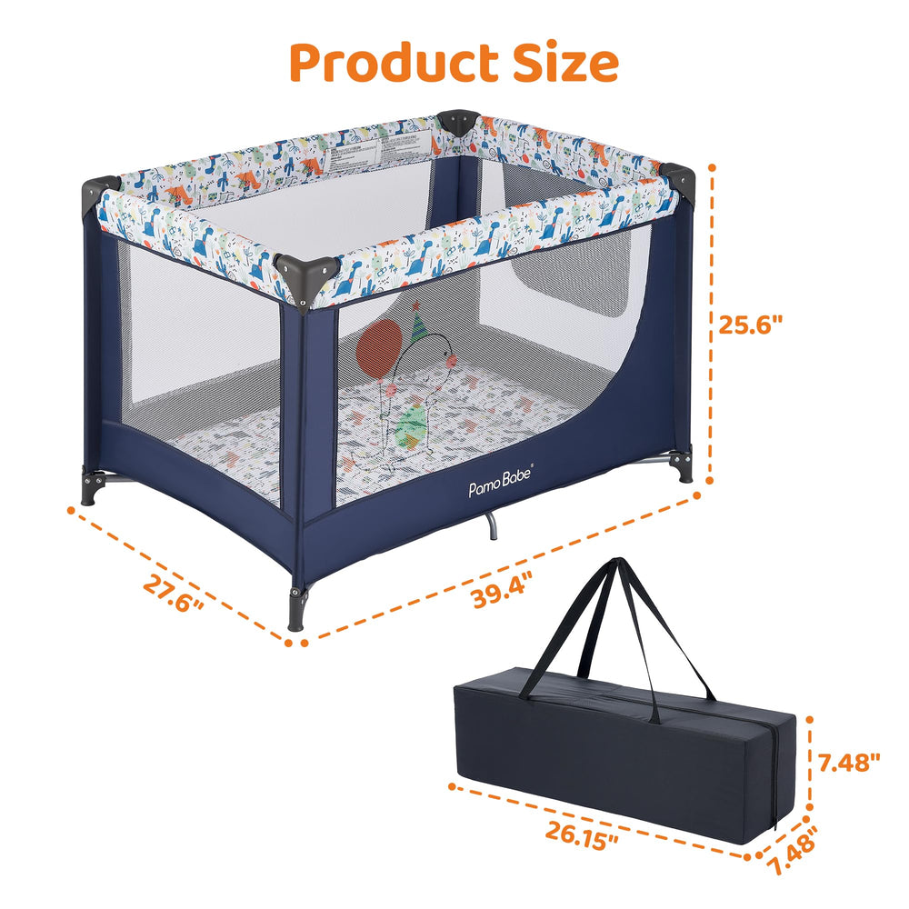Pamo Babe blue soft mattress adds comfort during rest.