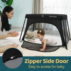 Pamo Babe travel crib compact carry bag supports effortless travel