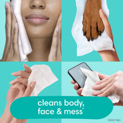 Pampers Ultra-Soft Wipes close-up, gentle texture for delicate faces and tough messes.
