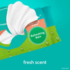 Pampers Multi-Use Wipes on-the-go use on face and hands during outings.