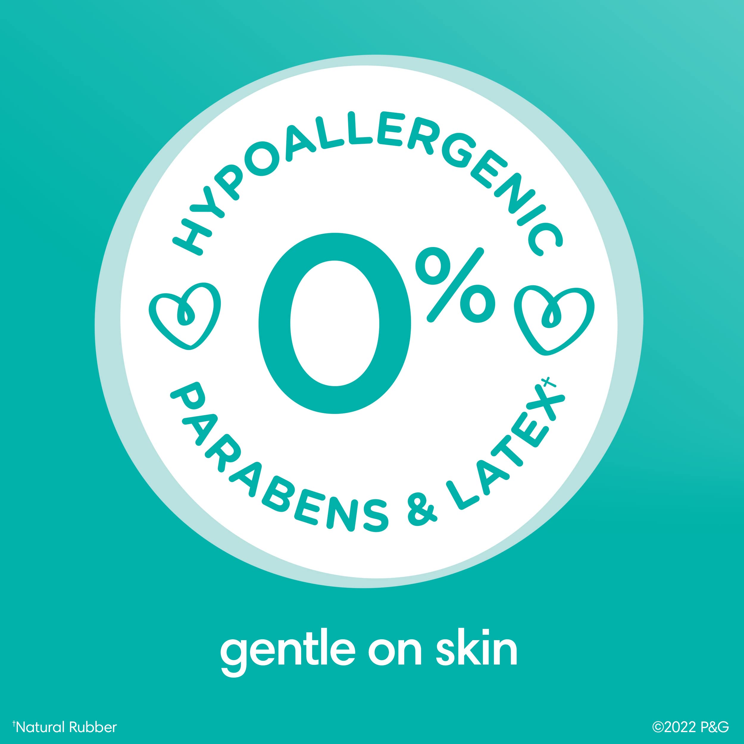 Pampers Multi-Use Wipes hypoallergenic and 0% alcohol for gentle care.