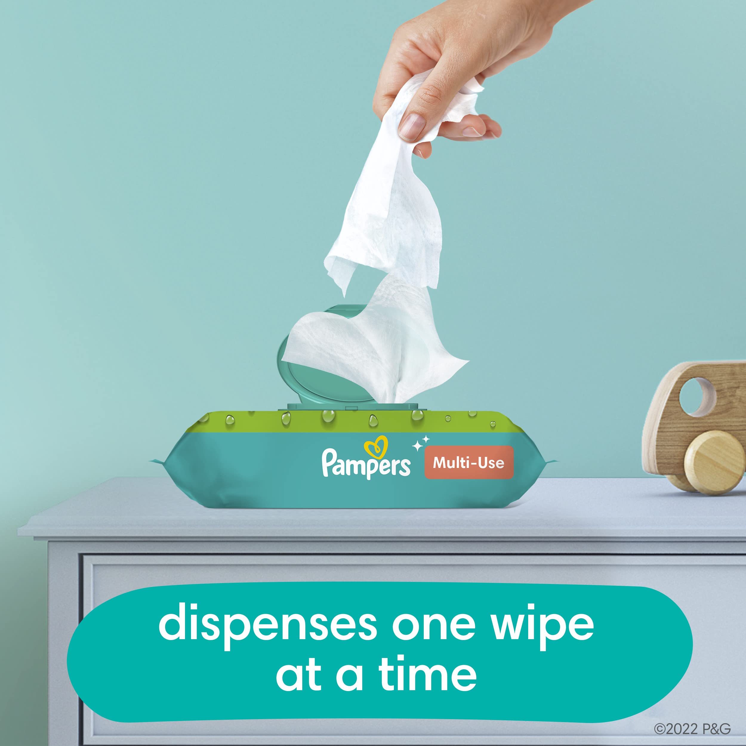 Pampers Multi-Use Wipes Refreshing Rain scent offers bright, refreshing clean.