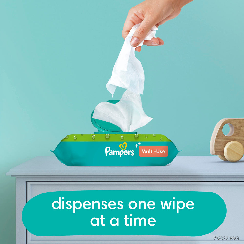 Pampers Multi-Use Wipes Refreshing Rain scent offers bright, refreshing clean.