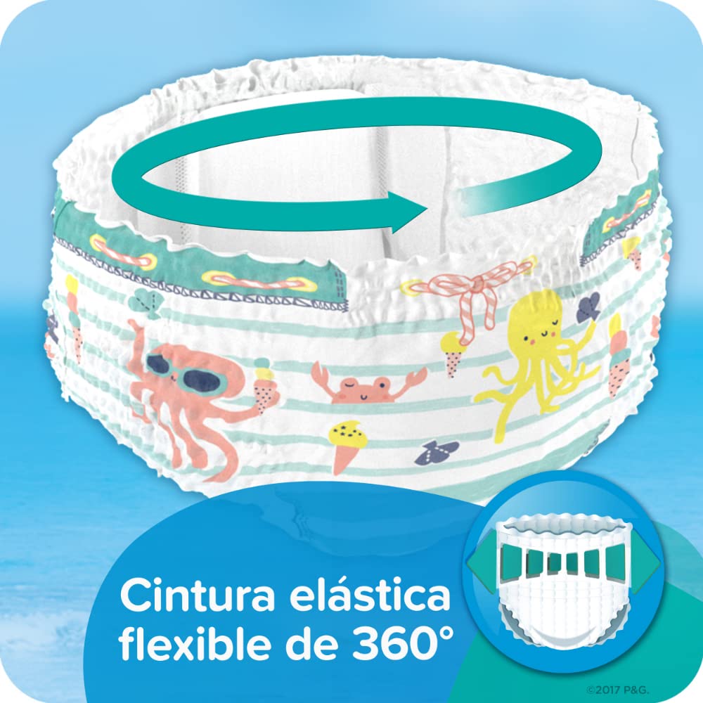Pampers Splashers medium 11 ct detailed closure, quick changes by the water