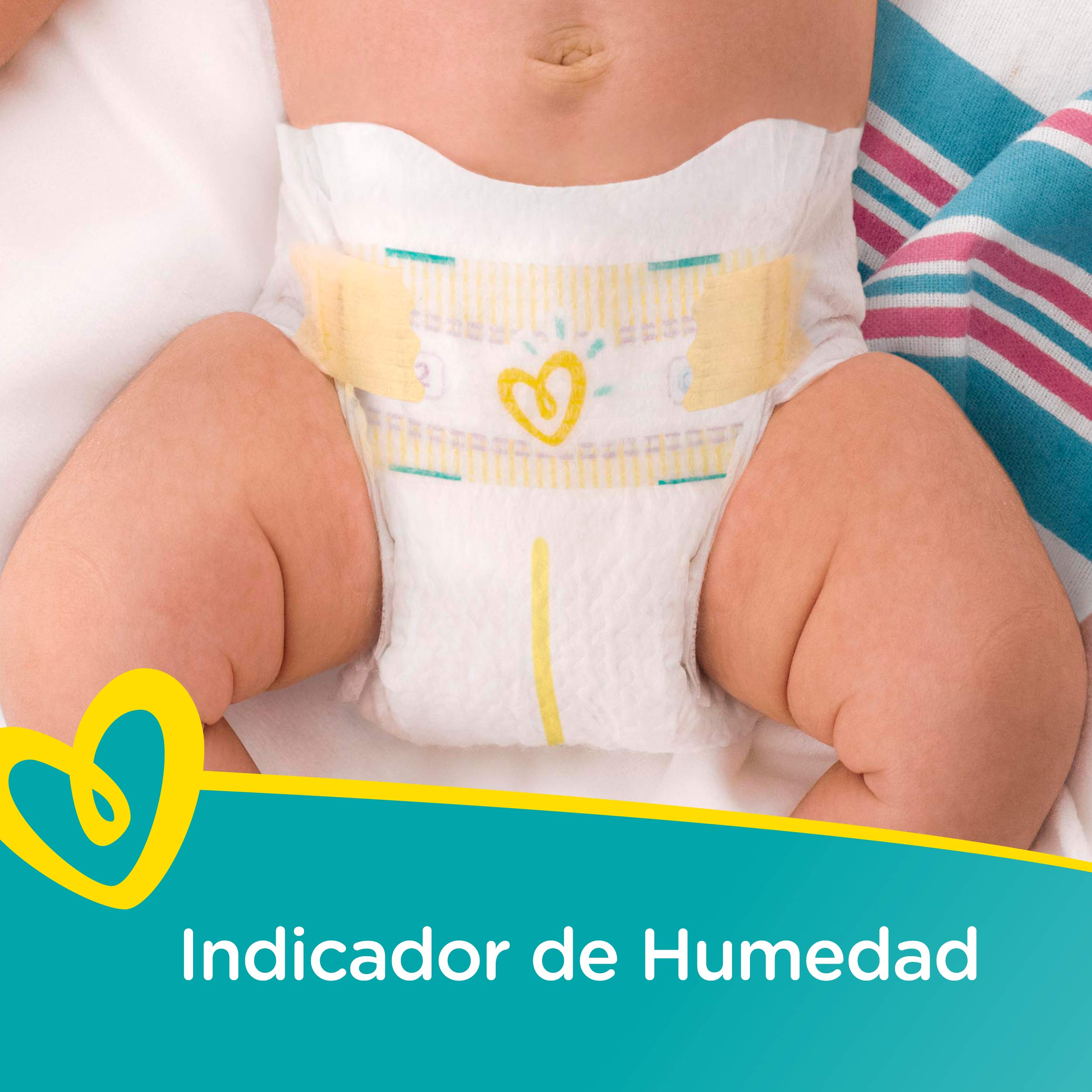 Pampers Swaddlers newborn umbilical notch design protects the belly