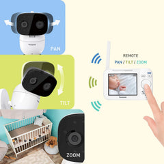 Panasonic KX-HN4101W 2-way talk enables real-time comfort for baby.