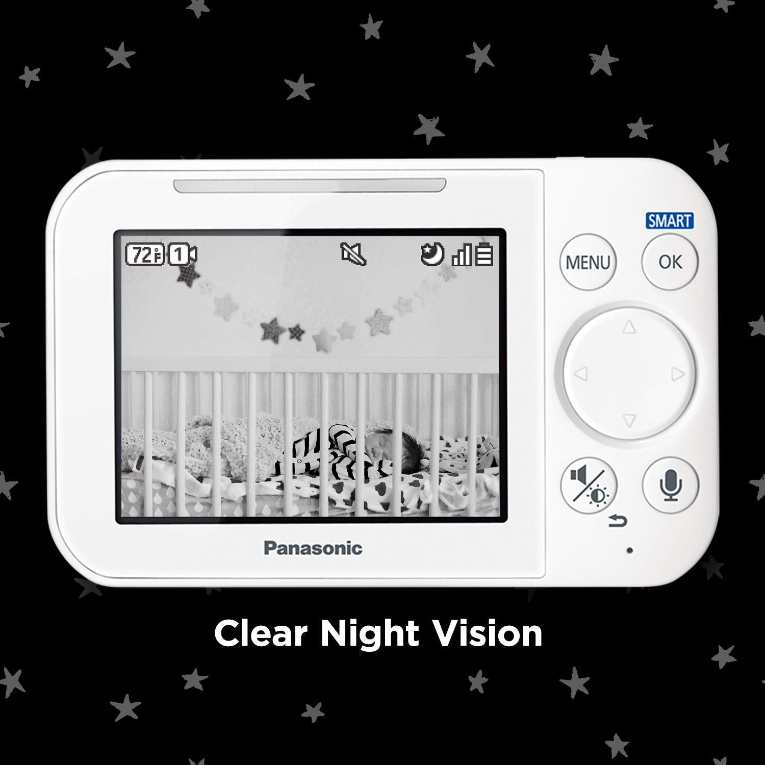 Panasonic KX-HN4101W soothing sounds help calm baby from another room.