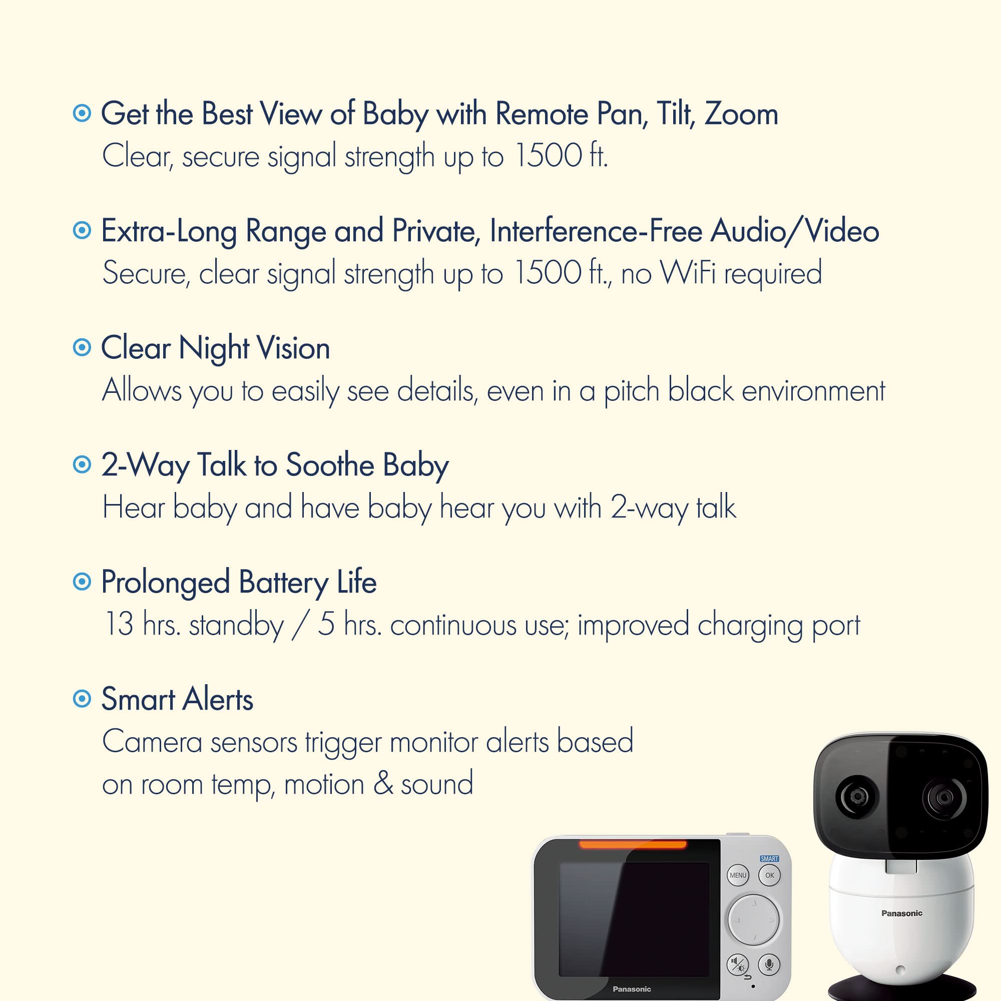 Panasonic KX-HN4001W remote pan tilt zoom enables flexible viewing from different rooms
