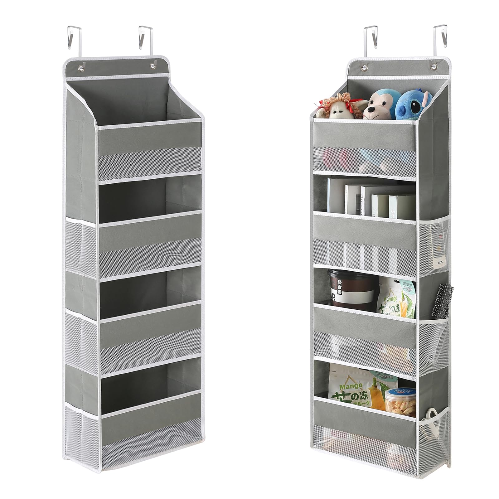 PandaEar over-the-door organizer front view highlights sturdy construction for nursery clutter-free storage.