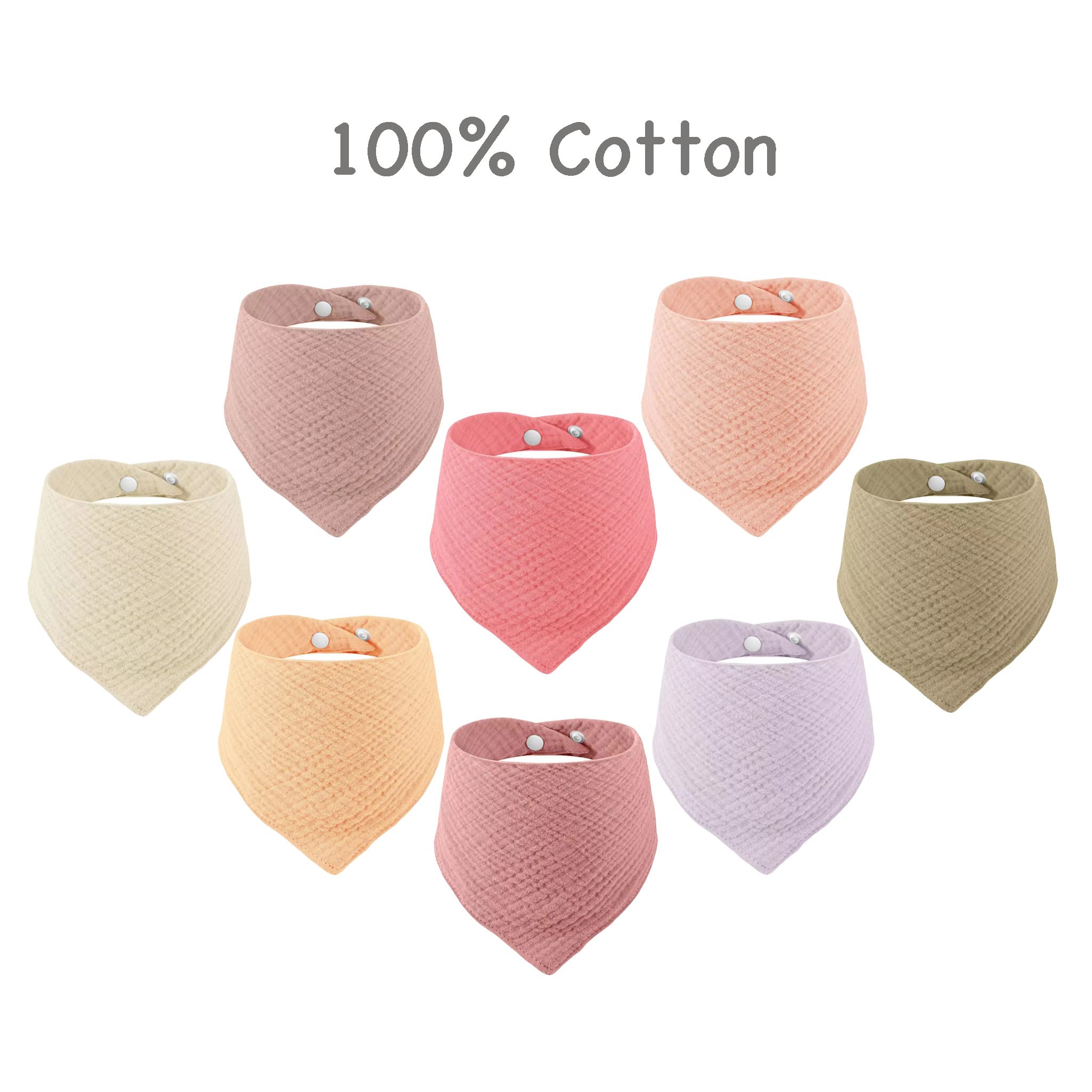 PandaEar bibs use 100% organic cotton for soft, gentle skin contact.