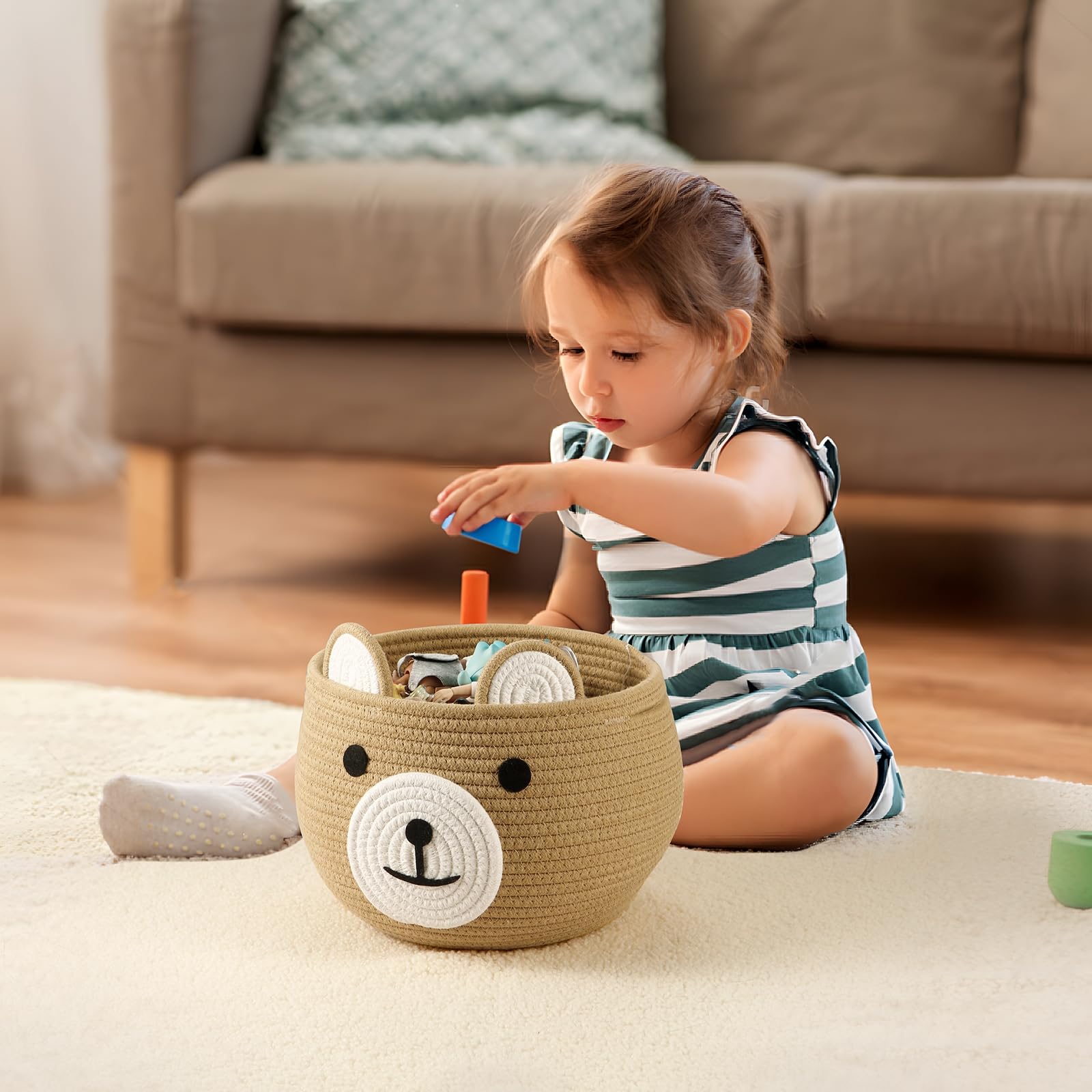 PandaEar 100% cotton rope material provides a soft, durable surface for everyday use.