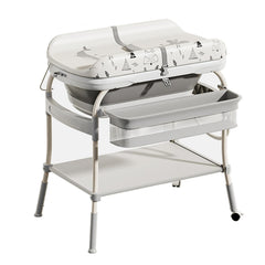 PandaEar 2-in-1 bathtub and changing table setup for convenient nursery routines.