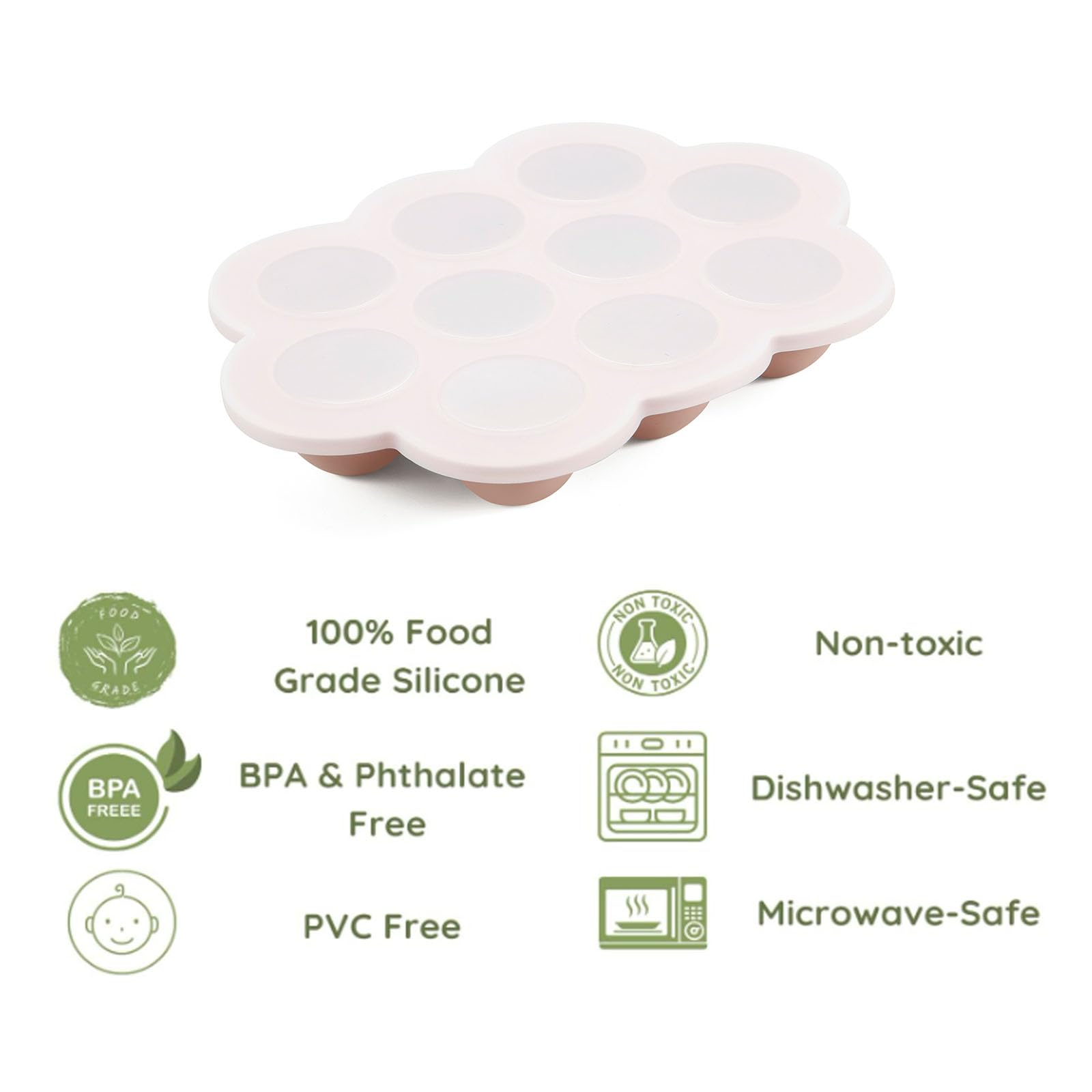 PandaEar 2pack silicone freezer tray shows compact storage and batch prep.