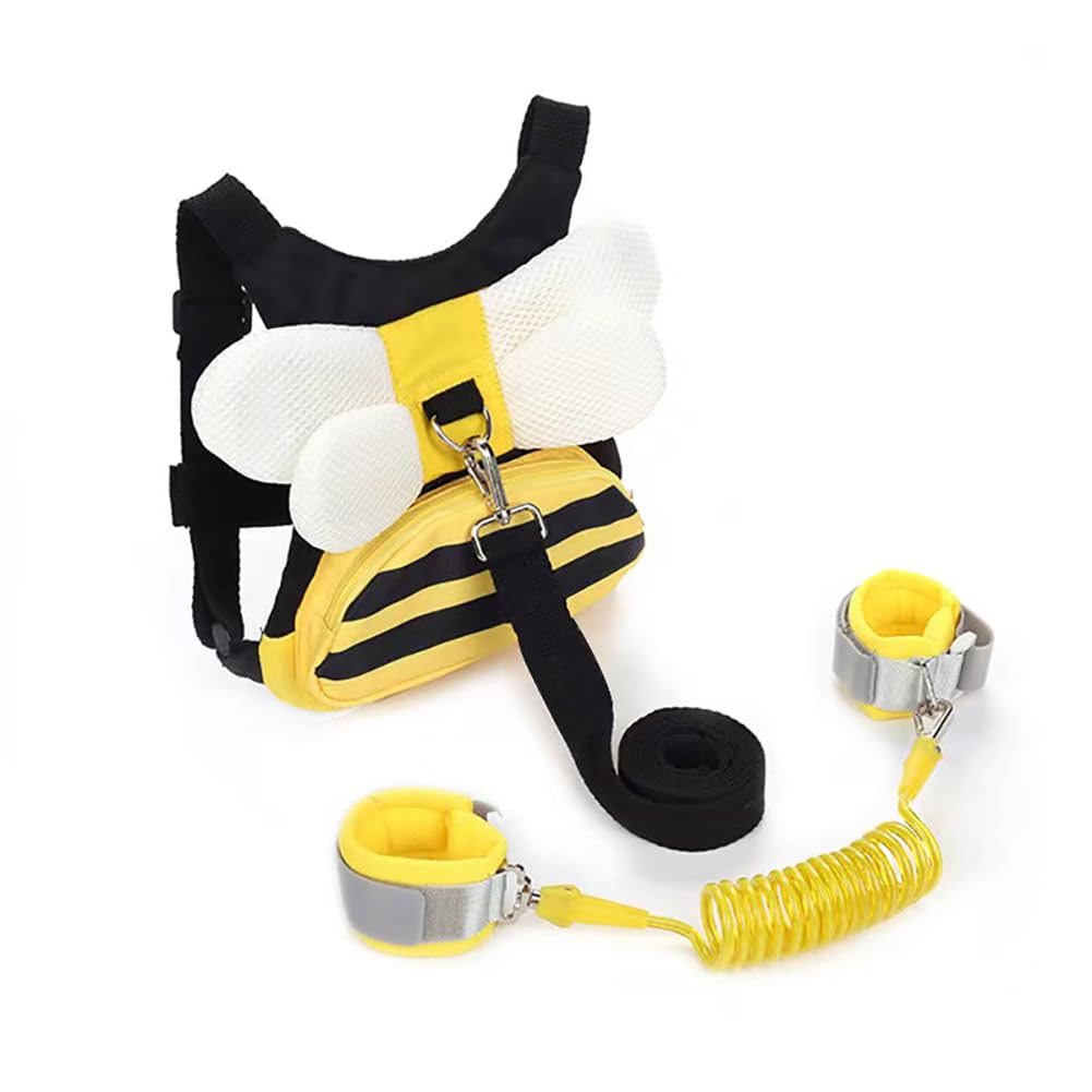 PandaEar 3-in-1 toddler harness bee design keeps kids secure outdoors.