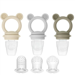 PandaEar 3-pack baby fruit feeder setup for mess-free feeding and variety.