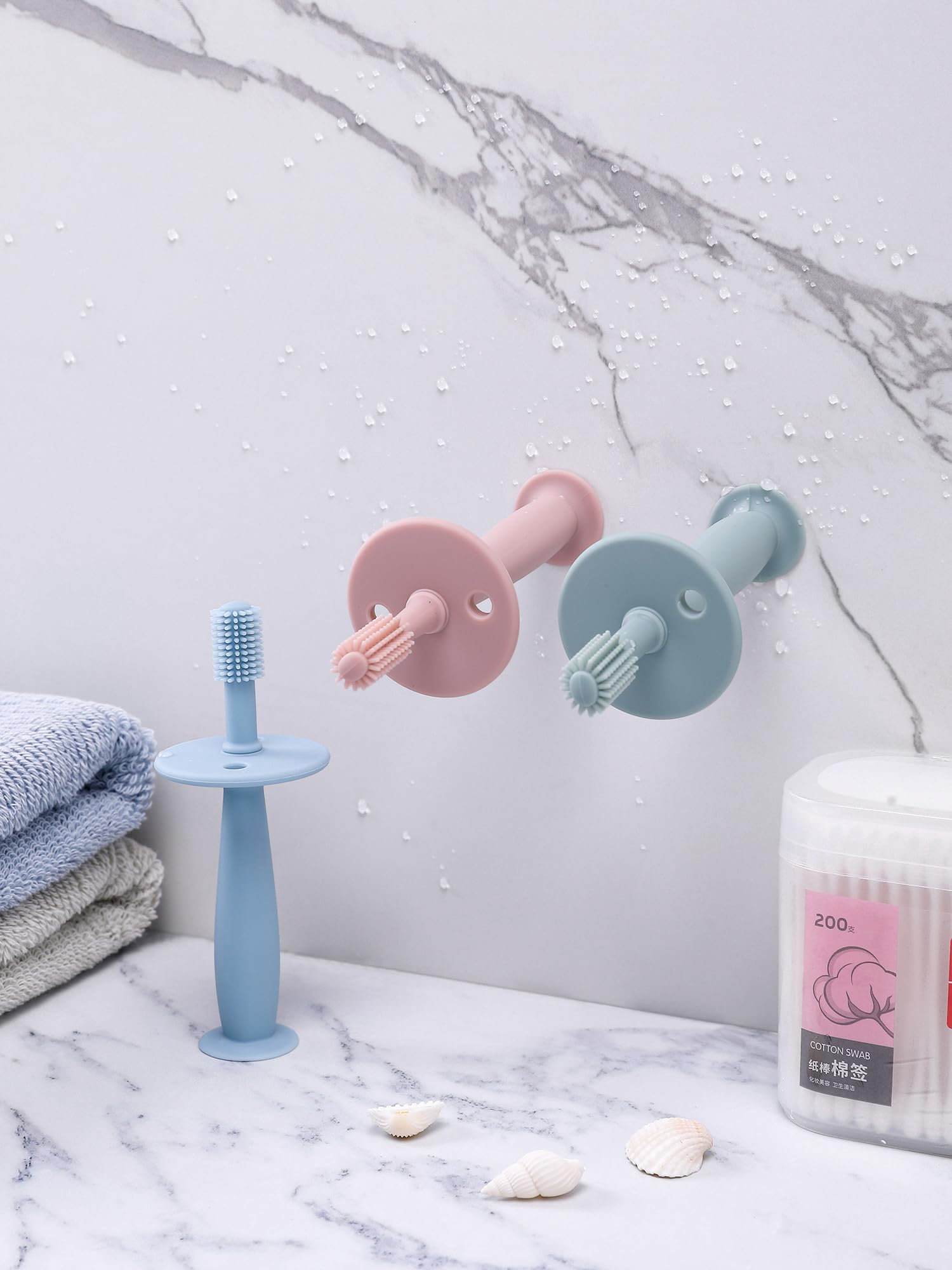 PandaEar 3-pack rests beside a stuffed toy for kid-friendly routine.