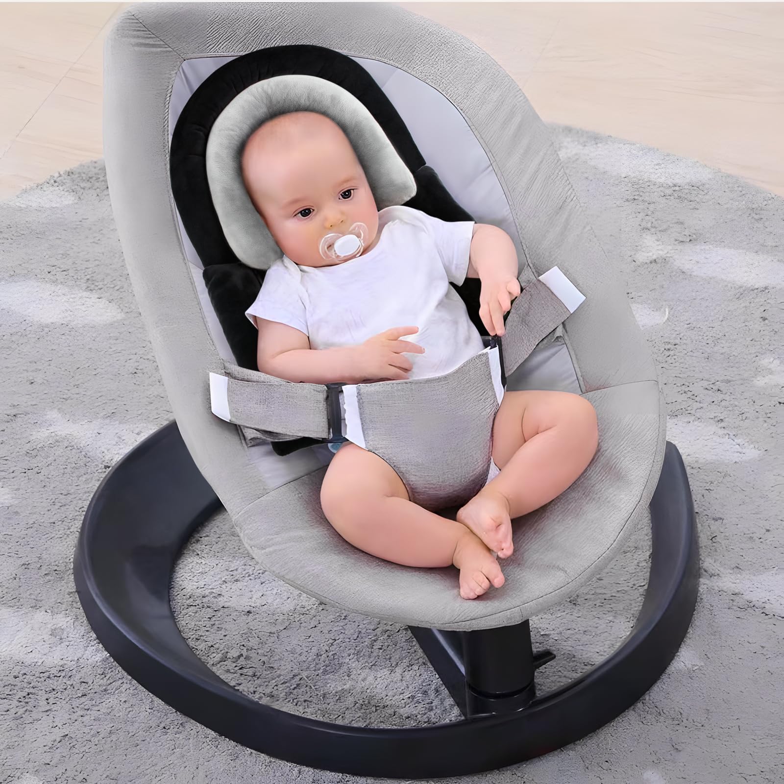 PandaEar 3in1 seat liner in plush velour for cozy travels.