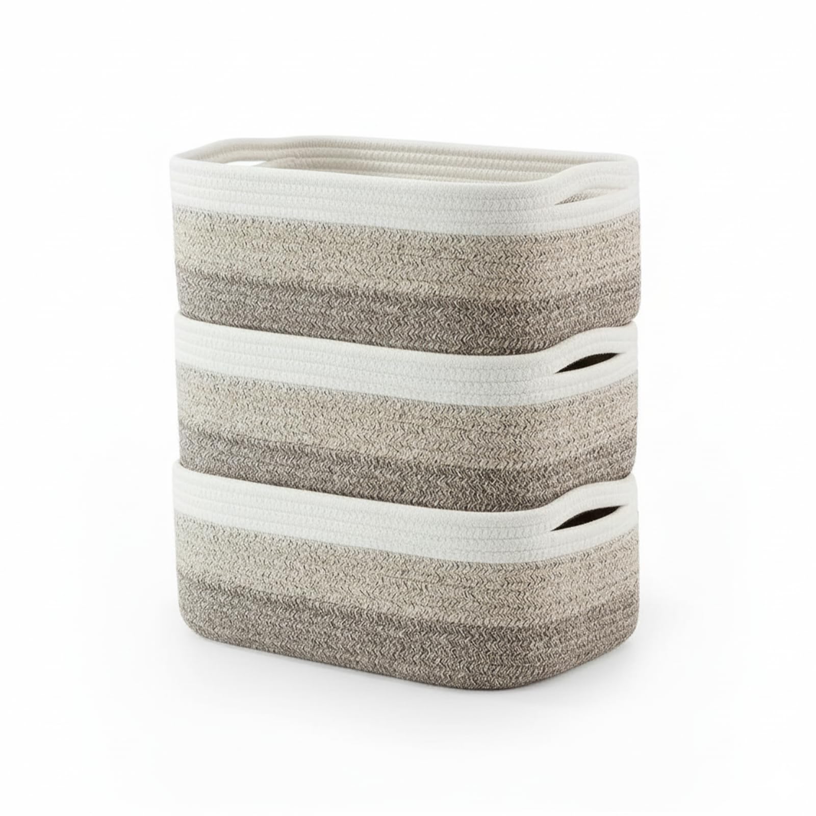 PandaEar baskets in neutral beige-to-taupe tones fit modern interiors.