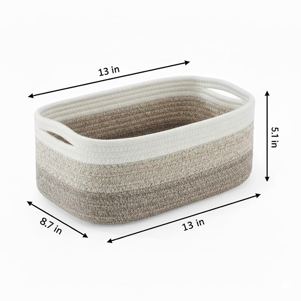 PandaEar storage baskets texture close-up emphasizes soft durable cotton rope.