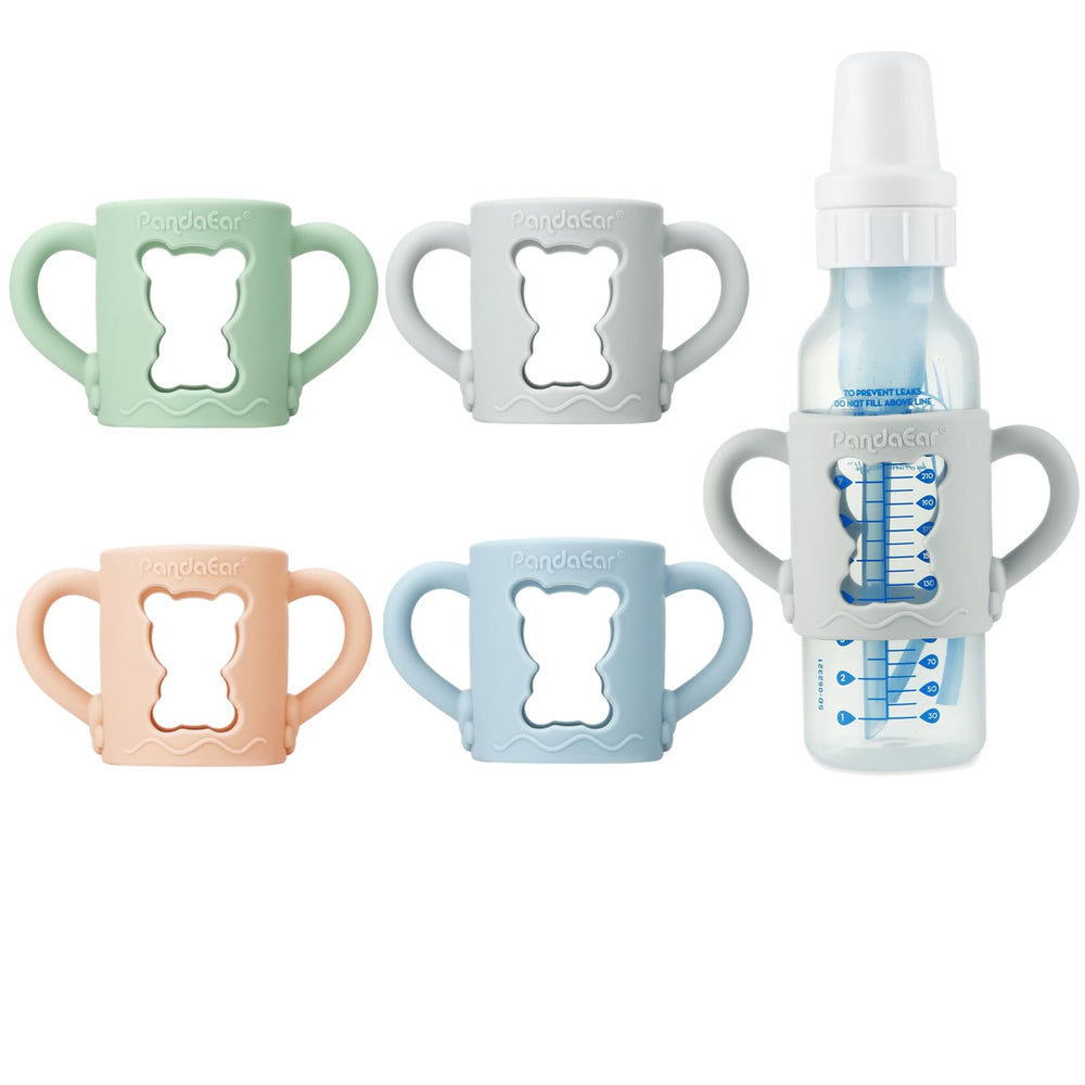 PandaEar bottle handles overview showing universal fit for 8 oz narrow bottles