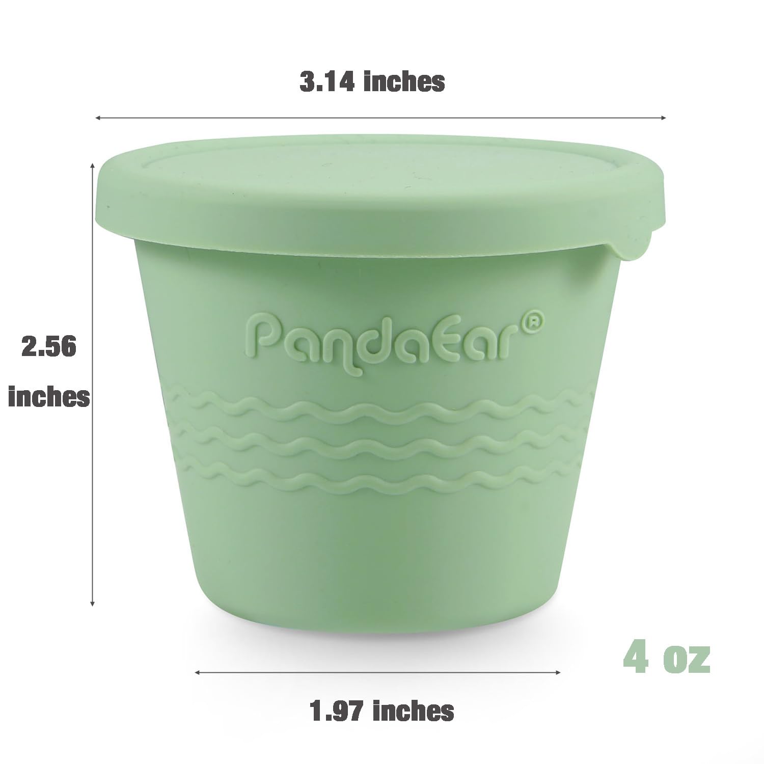 PandaEar 4 oz portion containers ideal for single-serving baby meals