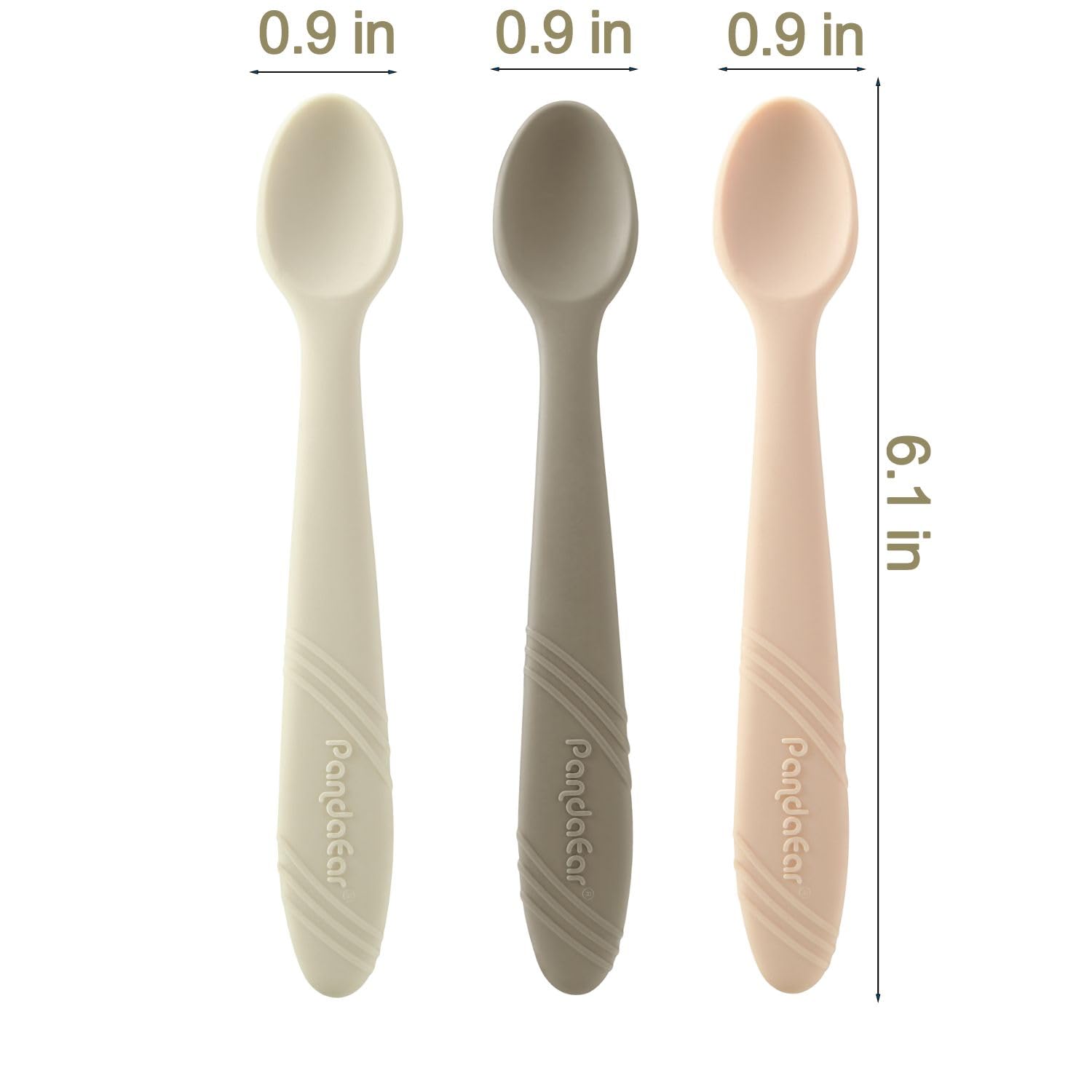 PandaEar 7Pack soft-tip spoons ready for easy cleaning and boiling