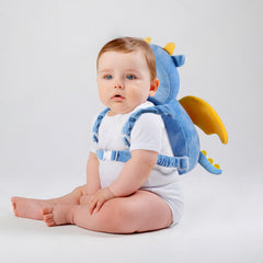 PandaEar adjustable straps show secure fit with shoulder and chest belts for active toddlers.