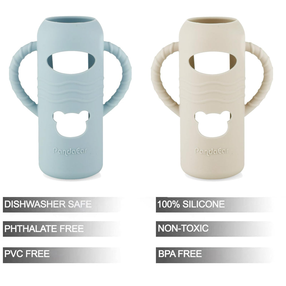 PandaEar anti-drop sleeve safeguards the bottle during bumps.